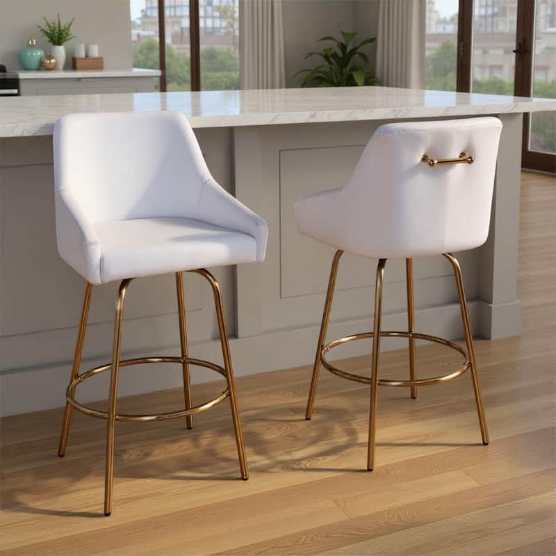 Hannah 26" Fixed-Height Counter Stool - Set of 2 - Counter Height