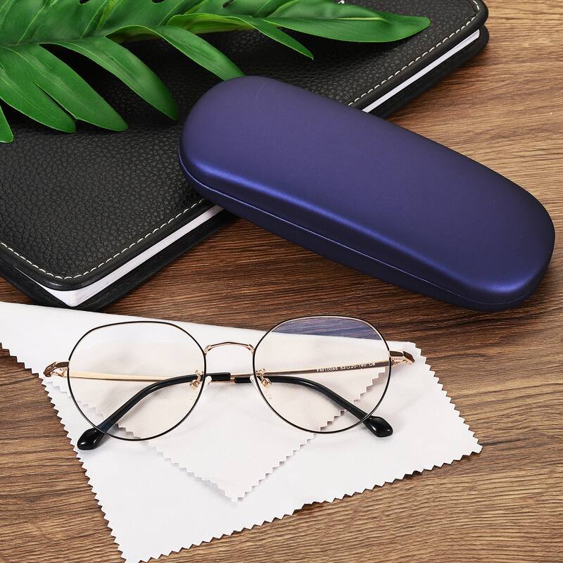 Glasses Case Hard Shell, Eyeglass Case Unisex for Women Men Glasses, Blue
