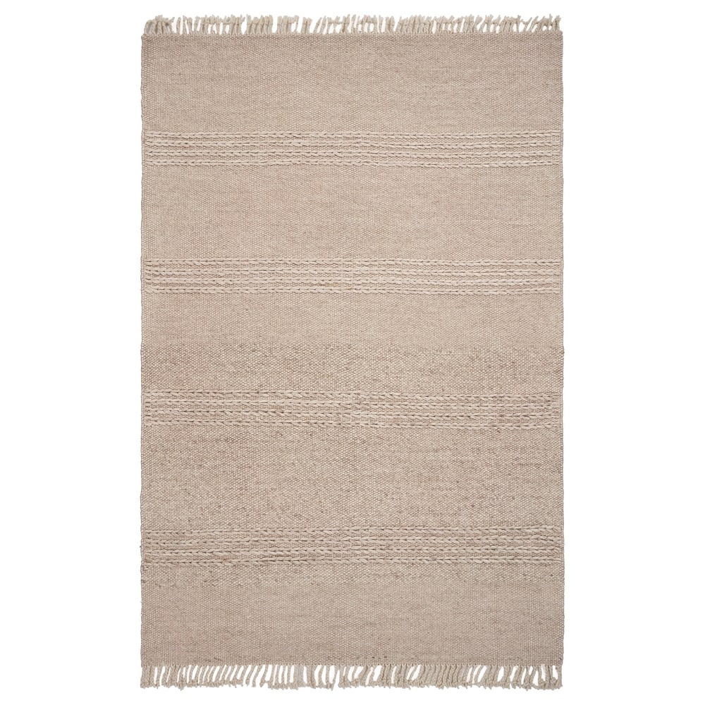 Domani Oahu Natural Bohemian Wool Hand-Woven Area Rug