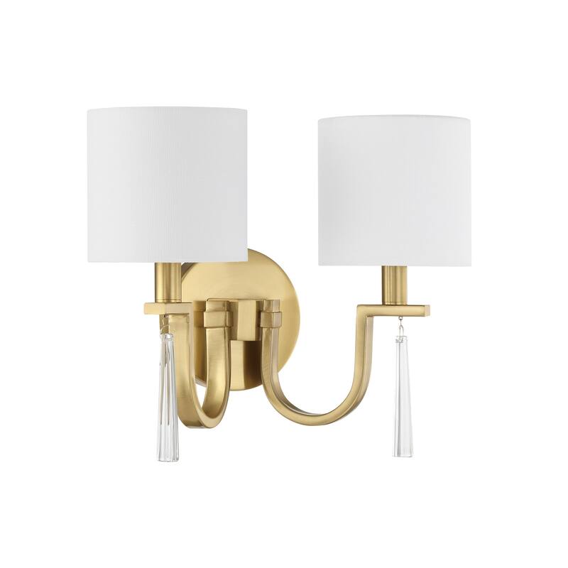 Craftmade 58262 Fortuna 2 Light 11" Tall Wall Sconce - Satin Brass