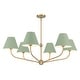 preview thumbnail 1 of 9, Crystorama Lighting Group XAV-B9316 Xavier 6 Light 40" Wide Chandelier Vibrant Gold / Green