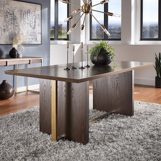 Andrea Espresso 78-inch Rectangular Dining Table by iNSPIRE Q Modern - 78" Rectangular Dining Table