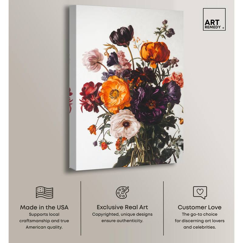 Regal Rose Riot I Canvas by Art Remedy, Gallery Wrapped
