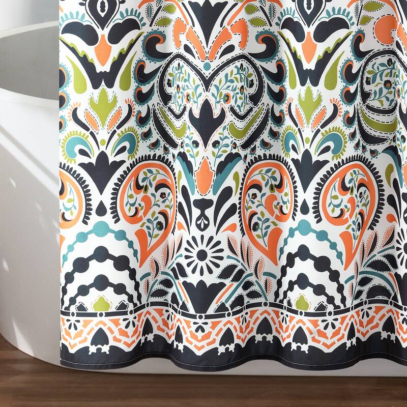 The Curated Nomad Lyon Damask Shower Curtain