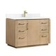 preview thumbnail 78 of 138, San Single Bath Vanity with Composite Stone Top without Mirror