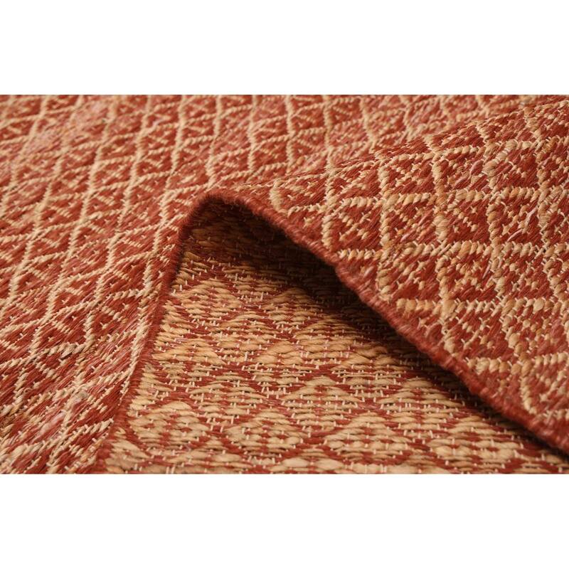 ECARPETGALLERY Flat-Weave Palas Denizli Dark Red Kilim - 5'2 x 7'5