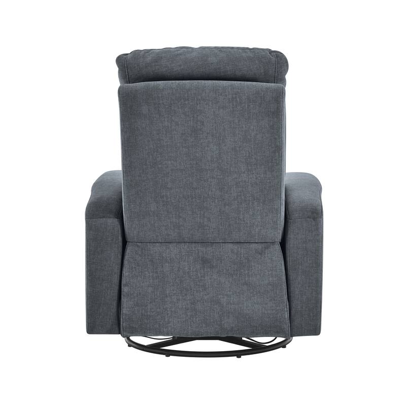 Swivel Rocking Recliner Sofa Chair With USB Charge Port & Cup Holder