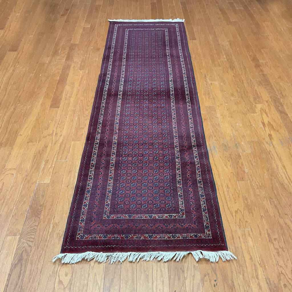 HERAT ORIENTAL Handmade Fine Turkoman Wool Rug - 2'9" x 9'8"