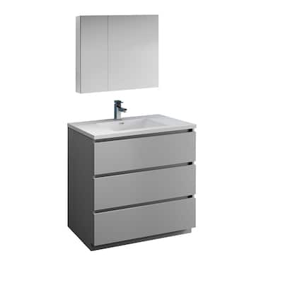 Fresca Lazzaro 36" Free Standing Single Basin Vanity Set with Acrylic