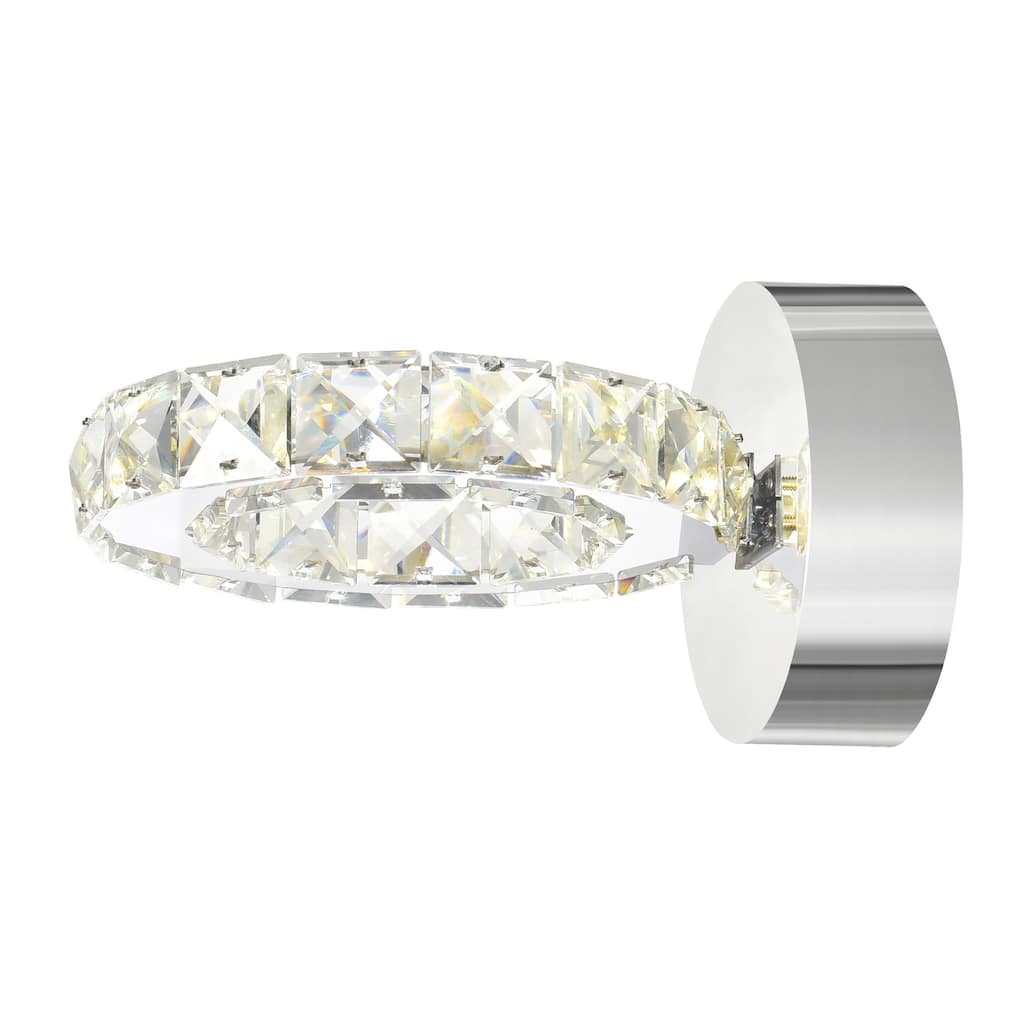 Ring Integrated LED Chrome Wall Sconce - Stainless Steel
