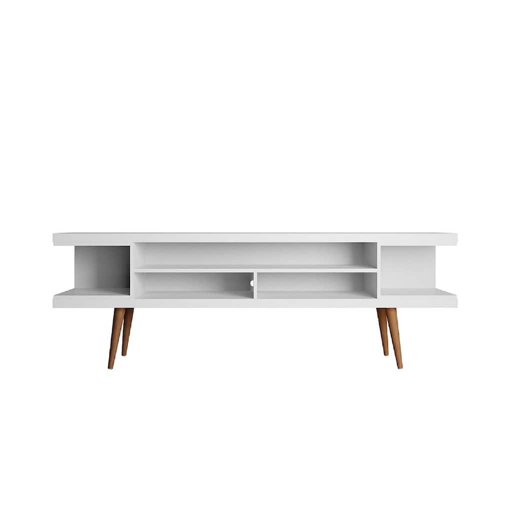 Utopia 70.47" TV Stand with Splayed Wooden Legs and 4 Shelves