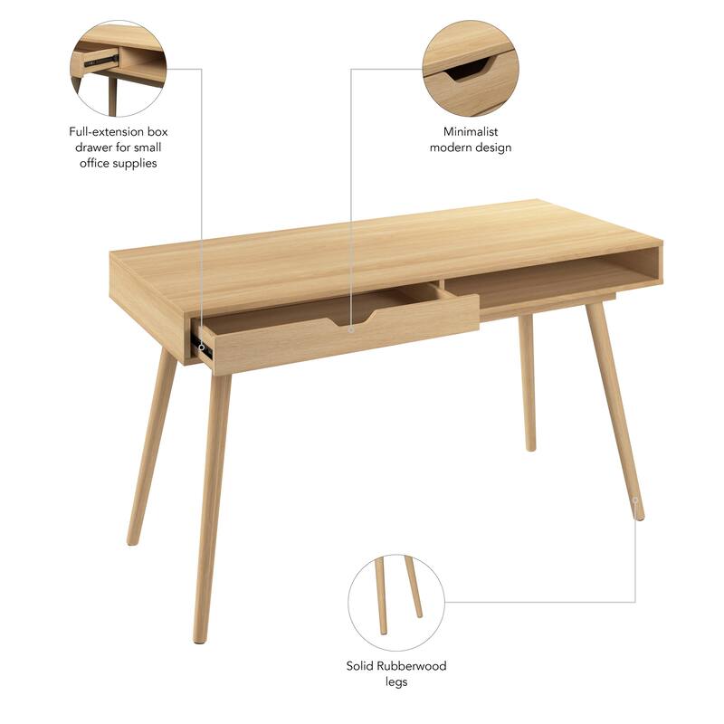 Bush Furniture Nora 54W Writing Computer Desk with Storage