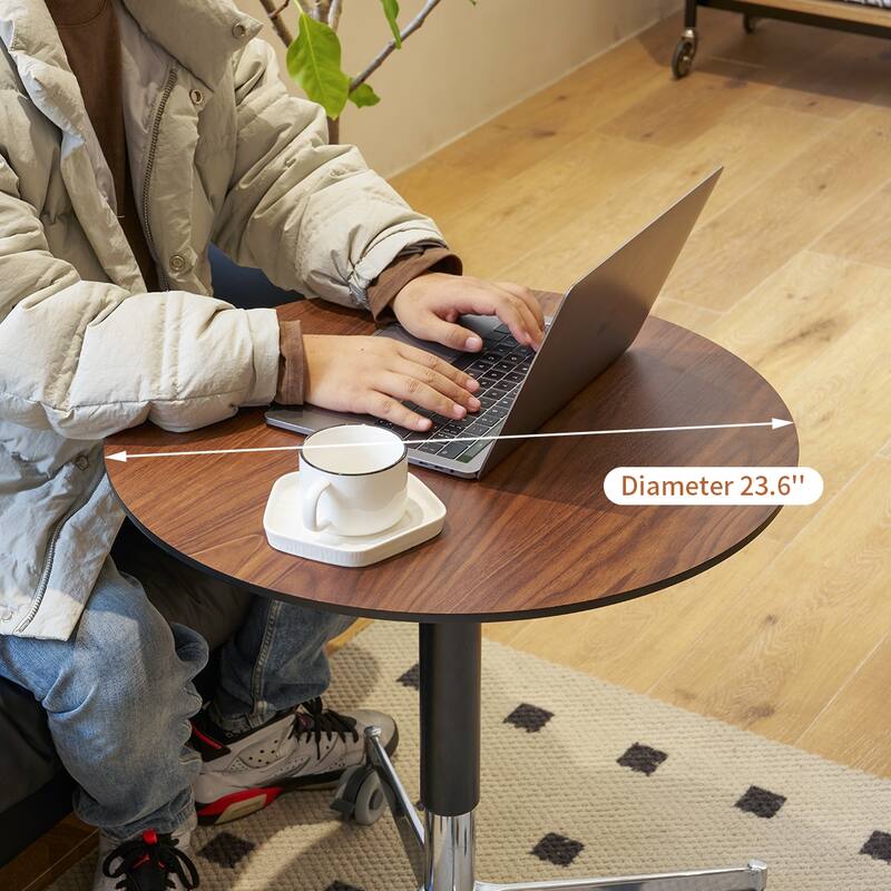 Movable Adjustable Coffee Table 360 Swivel