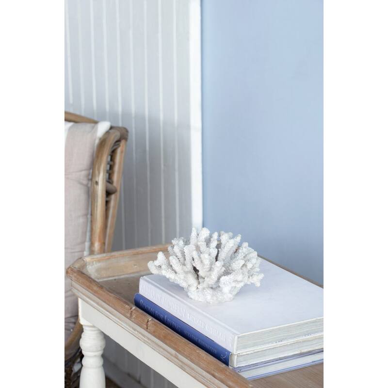 Faux Rising Coral Sculpture - 8.25" - White