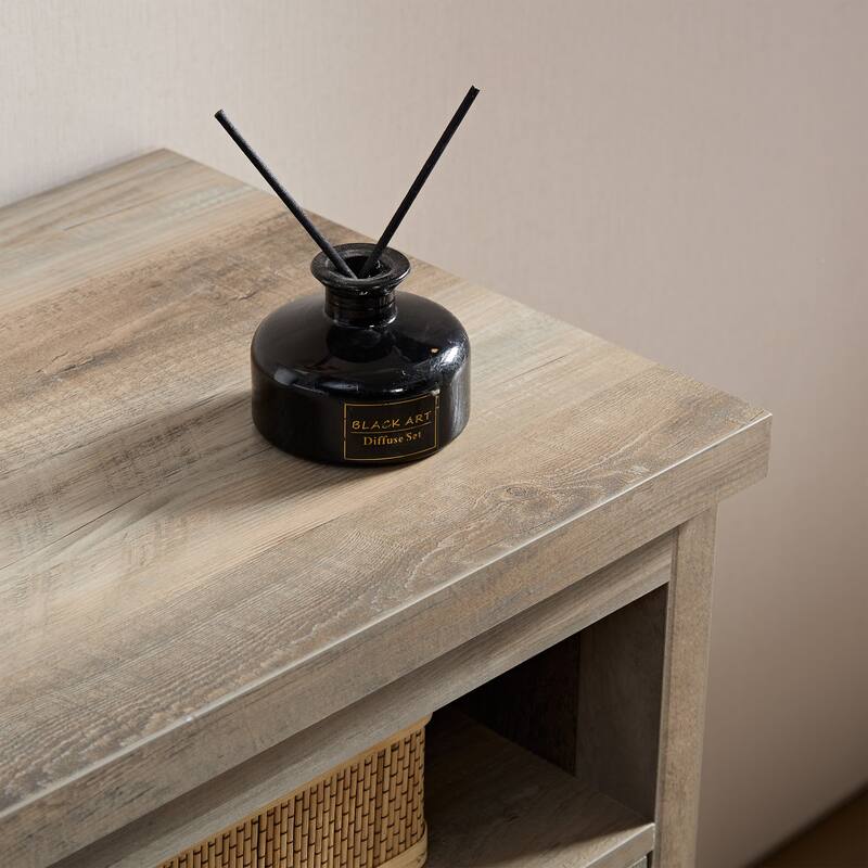 CUSchoice Farmhouse TV Stand Modern Media Console for TVs Up to 65" - 15.75*57.87*30.31inch (W*L*H)