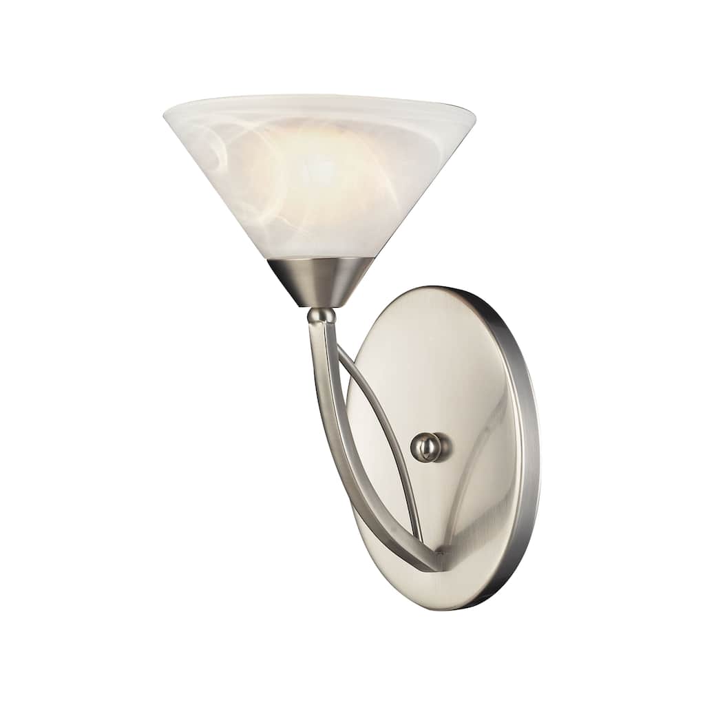 Elysburg 12'' High 1-Light Sconce - Satin Nickel - 12 inch Tall