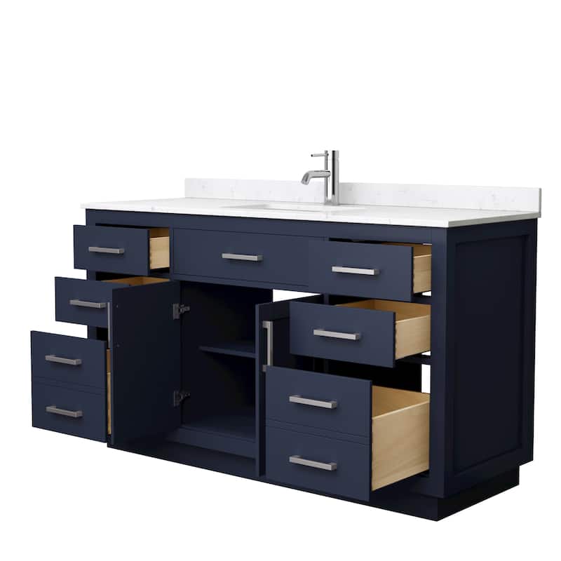 Beckett TK 60-inch Single Vanity, Cultured Marble Top