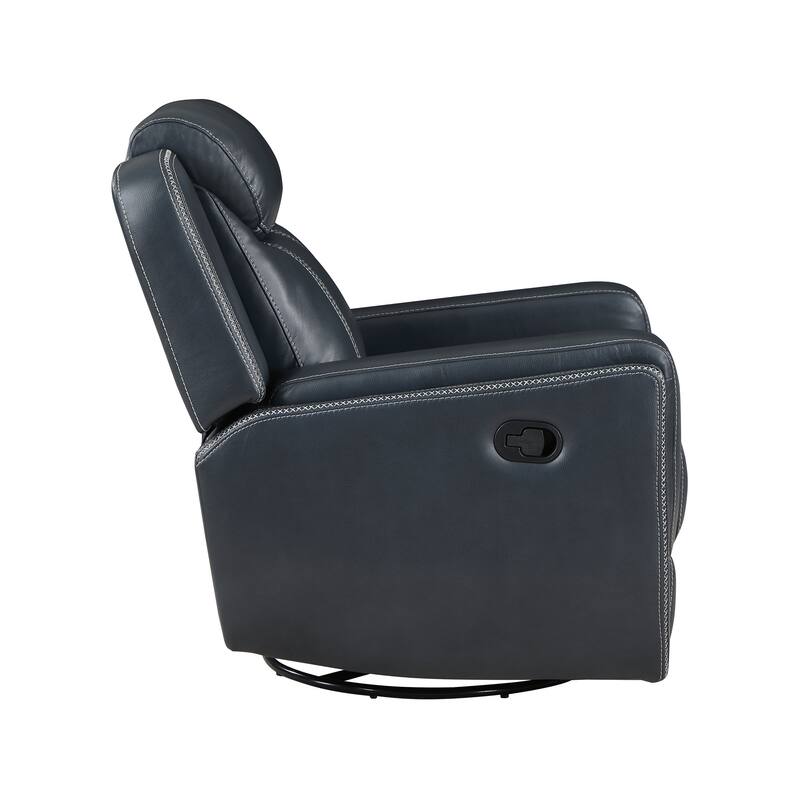 Manuel Breathable Faux Leather Swivel Glider Reclining Chair