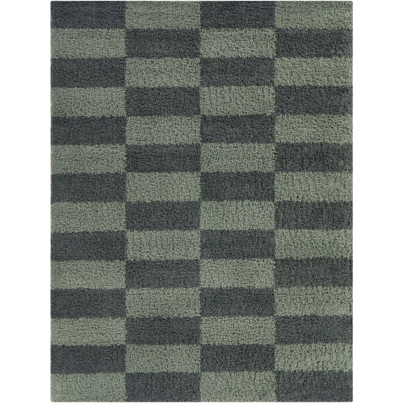 Dixon Checkered Shag Area Rug