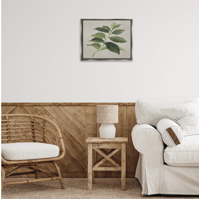 Stupell Arabica Coffee Plant Leaf Framed Floater Canvas Wall Art Design By Lanie Loreth
