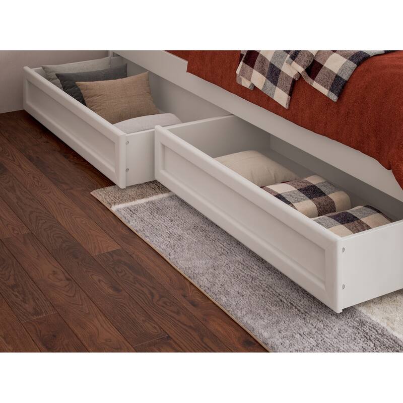 Wesley Platform Bed with Panel Footboard and Storage Drawers