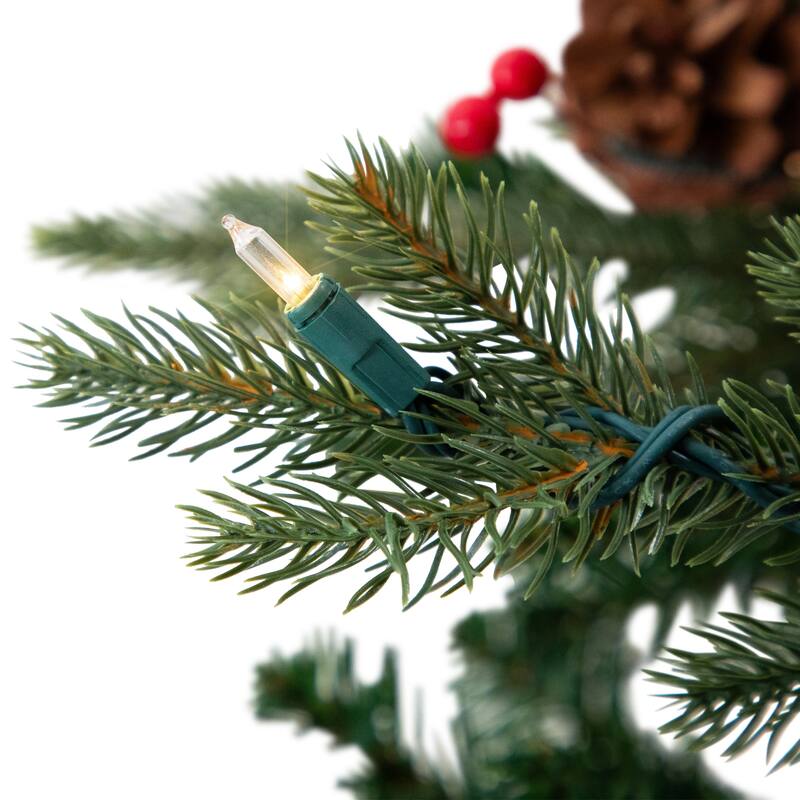 Real Touch™️Pre-Lit Mixed Noble Spruce Artificial Christmas Tree - 4.5' - Warm White - 4.5 Foot