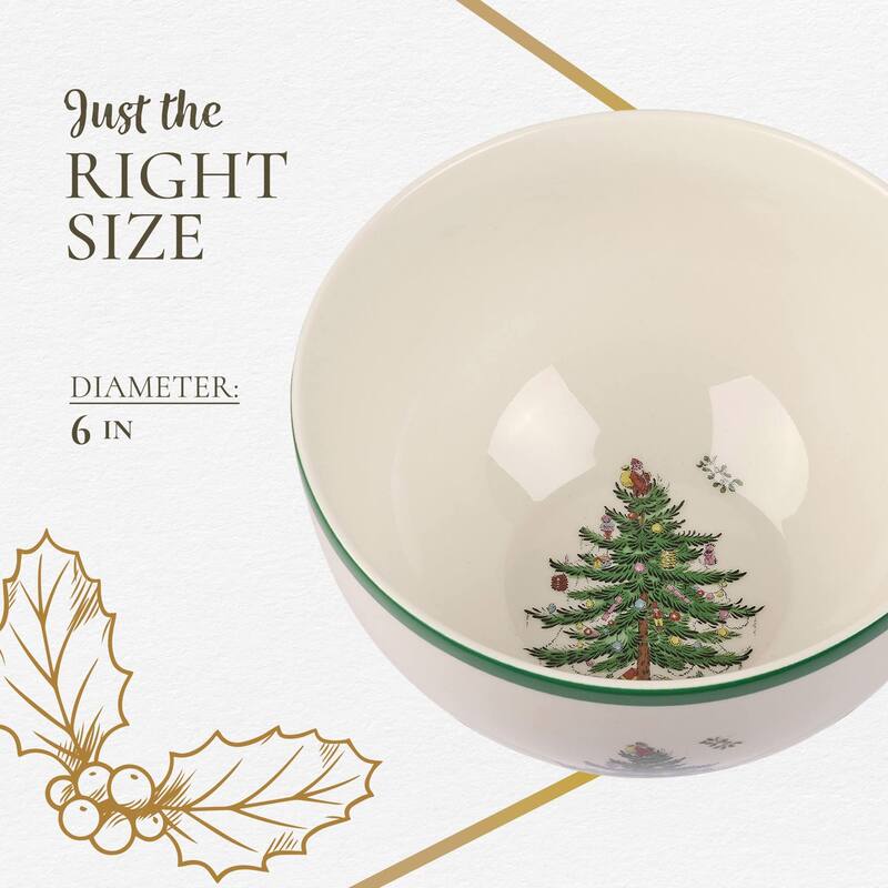 Spode Christmas Tree Rice Bowl, Set of 4