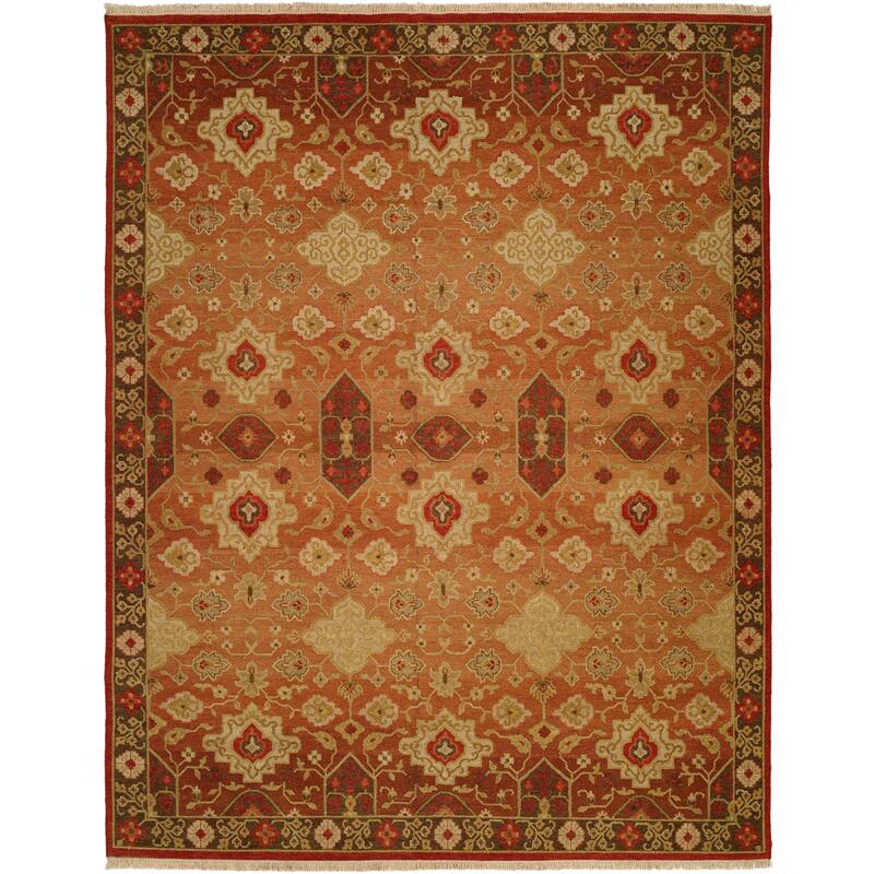 Transitional Multi-Colored Flatweave Wool Area Rug - 10' x 14' - Multi-Colored