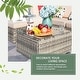 preview thumbnail 29 of 59, Homall 5 Pieces Patio Furniture Sets Outdoor Sectional Sofa Manual Weaving Rattan