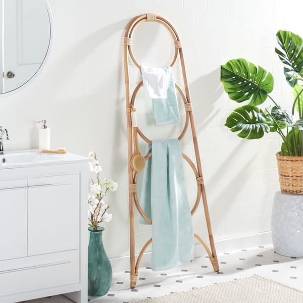 slide 2 of 7, SAFAVIEH Home Collection Kino 3 Tier Towel Hanger - 27" W x 1" D x 67" H