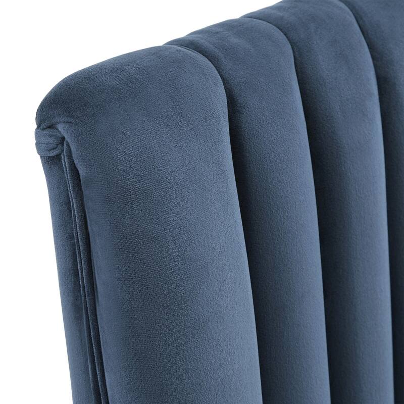 Andrea Velvet Channel Back Dining Chairs (Set of 2) by iNSPIRE Q Modern
