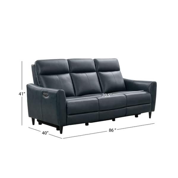 dimension image slide 0 of 2, Abbyson Ludovic Leather Power Reclining Sofa with Power Headrest