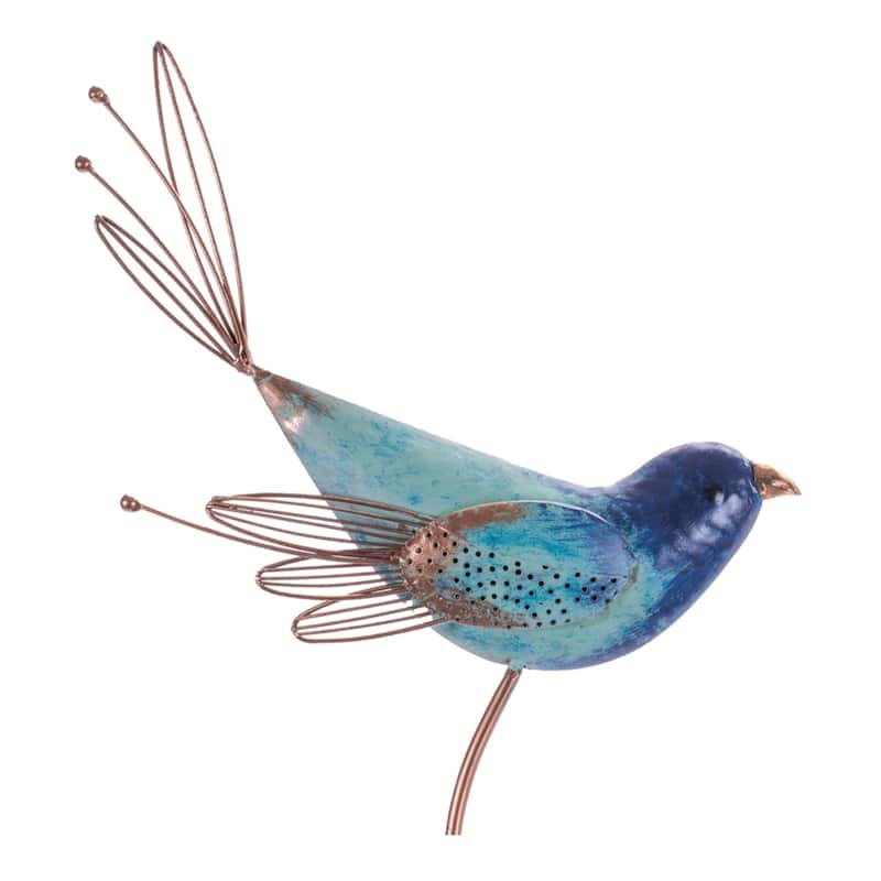 Bird Garden Stakes - 52" - Blue and Brown - Set of 2 - queen