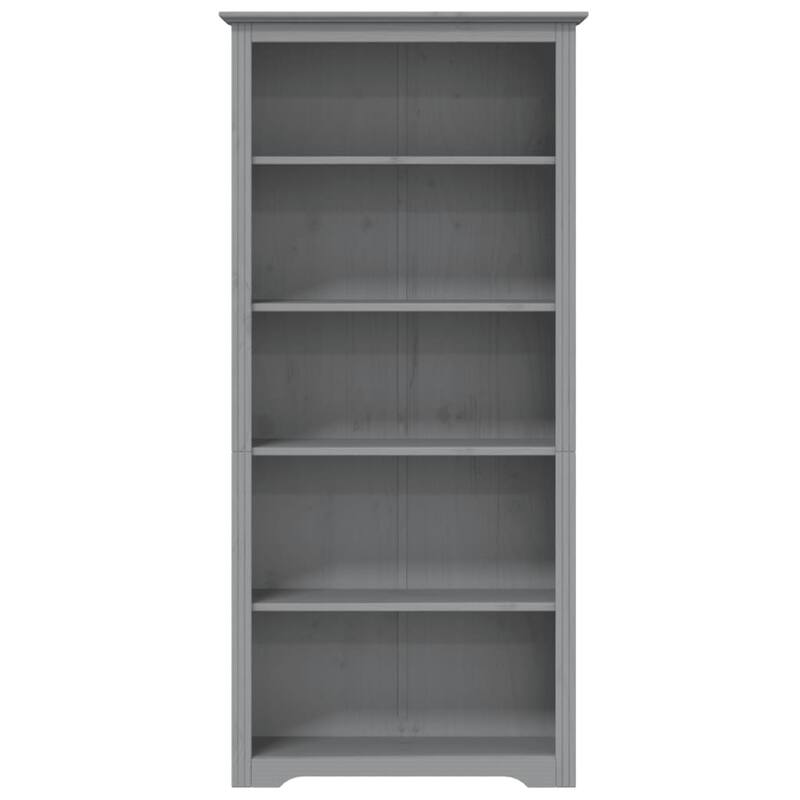 vidaXL Bookcase 5-Tier Storage Bookshelf with Shelves BODO Solid Wood Pine