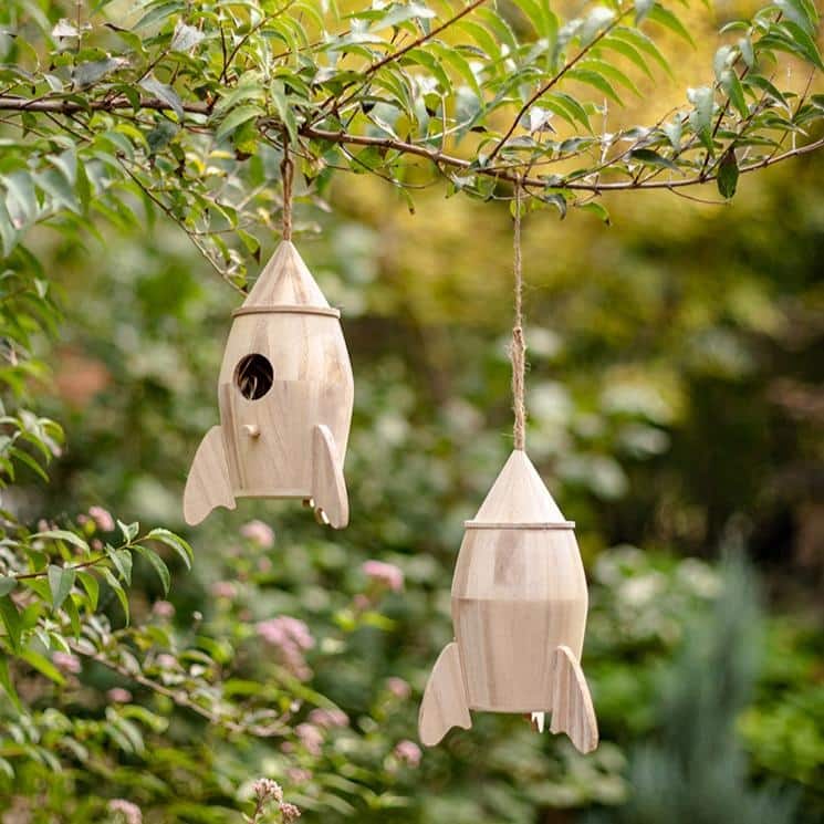 RusticReach Natural Solid Wood Bird's Nest