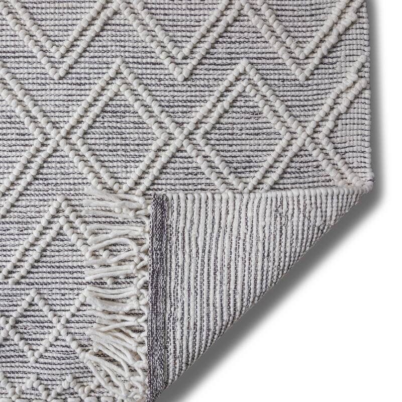 Wyndenhall Thayer 6 x 9 Area Rug Contemporary in Ivory and Brown - 6 ft x 9 ft 72"d x 108"w x 0.5" h