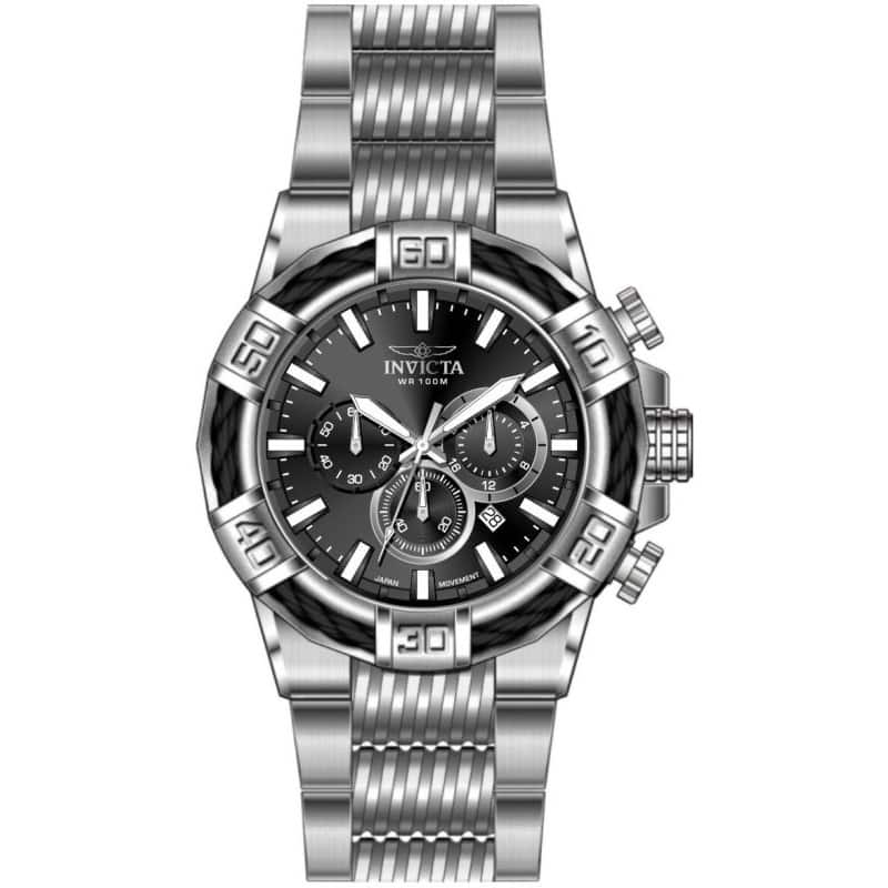 Invicta Men's 49900 Bolt Quartz VD53 Brass Dial Watch - Black