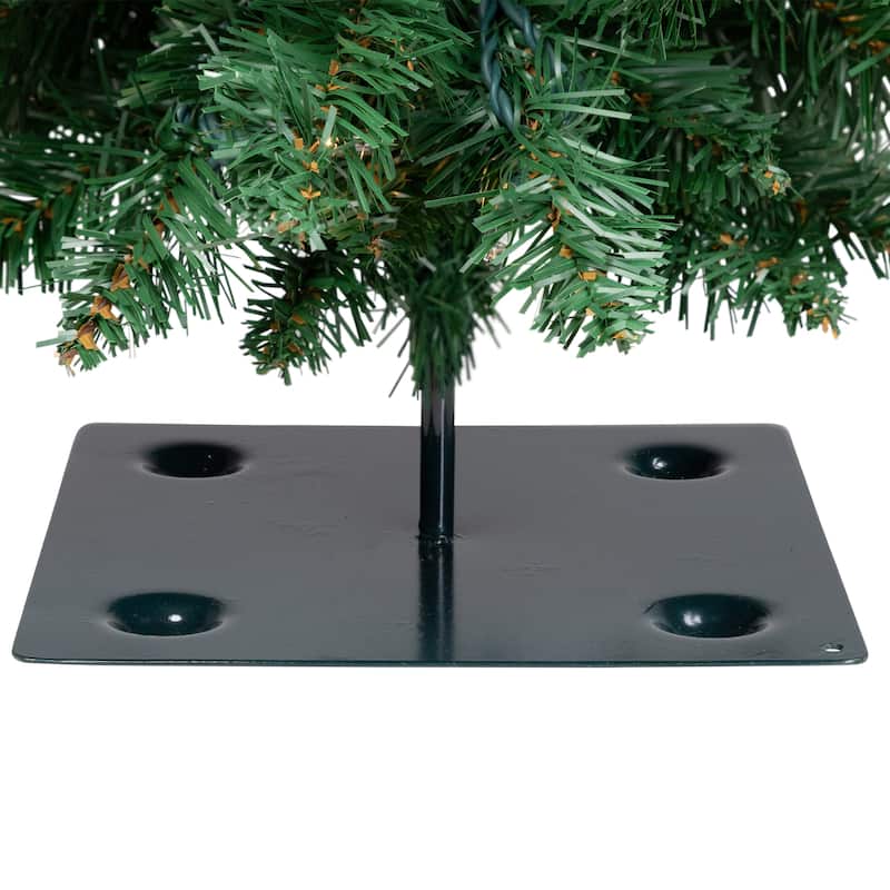 Pre-Lit Pencil Alpine Artificial Christmas Tree - 4' - Clear Lights - 4 Foot