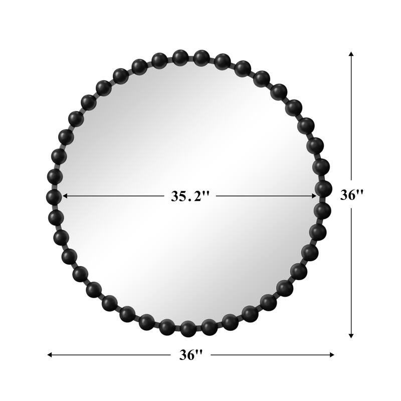Iron Bead Wall Mirror to Enhance the Overall Otyle