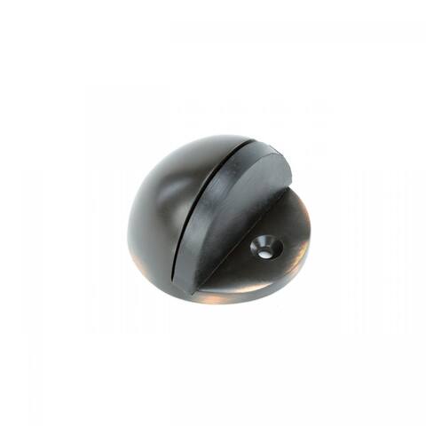 Door Stop Bumper Floor Mount 1.65" Dia. Dome Style Oil Rubbed Bronze Solid Brass Adjustable Height Renovators Supply