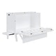 preview thumbnail 8 of 13, Murphy Bed Cabinet Bed with 2 Removable Shelves and USB Port-Queen, White