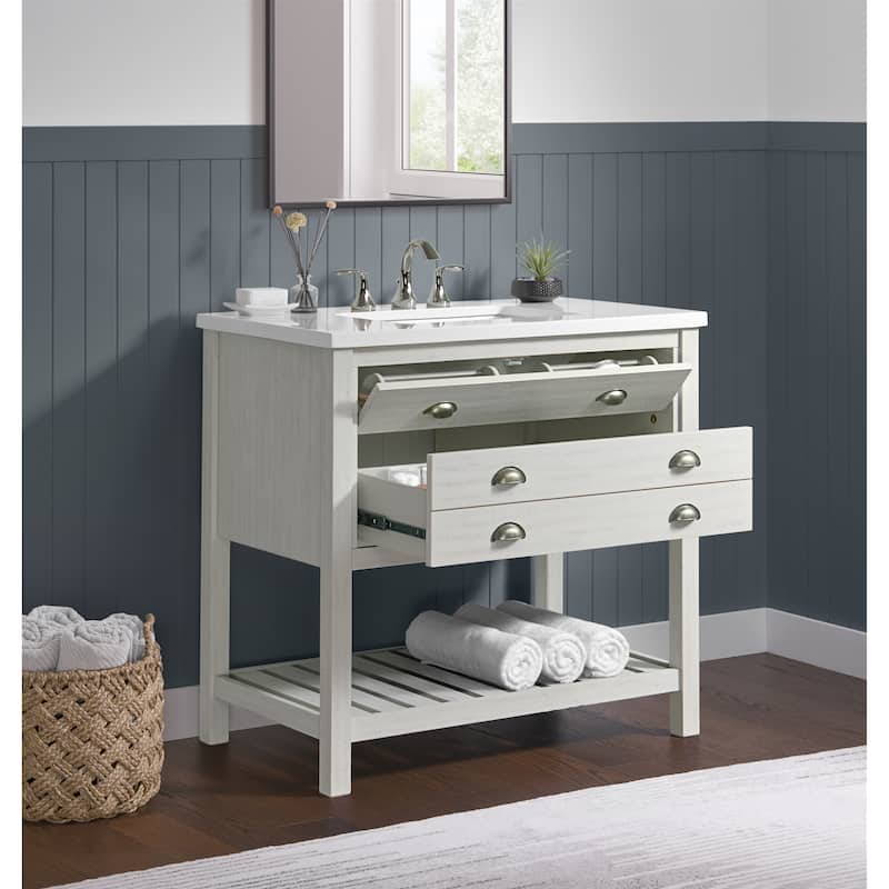 Monterey 37" Farmhouse Single Bathroom Vanity with Top