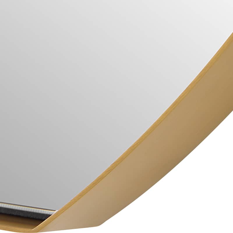 Stainless Steel Framed Wall Mirror - 30" - Brass Finish