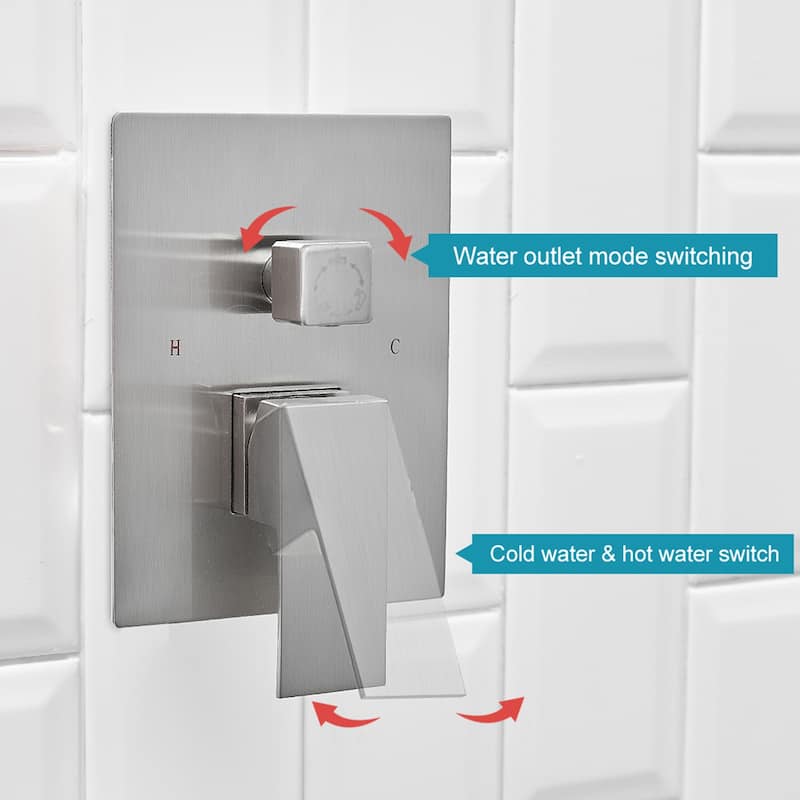 WIZ 3-Spray 10 in. Wall Mount Shower Head System Shower Faucet