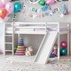 preview thumbnail 18 of 46, Twin Size Low Loft Bed with Slide, Ladder