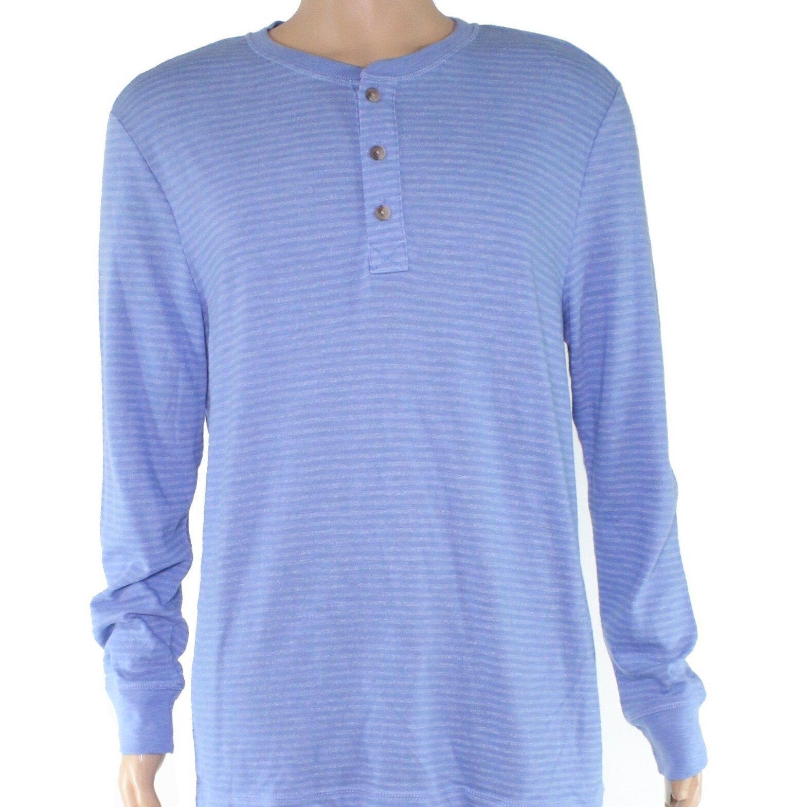 Big Tall Club Room Mens Striped Henley Shirt Clothing