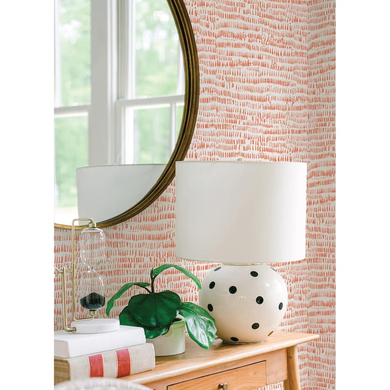 A-Street Prints Runes Orange Brushstrokes Wallpaper