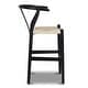 preview thumbnail 5 of 38, Poly & Bark Weave 23.5" Seat Height Counter Stool - Solid Wood with Woven Seat