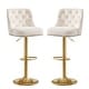preview thumbnail 29 of 34, HOMYKA 360 Degrees Swivel Bar Chair With Adjustable Height and Metal Feet Bar Stool Set of 2 Beige