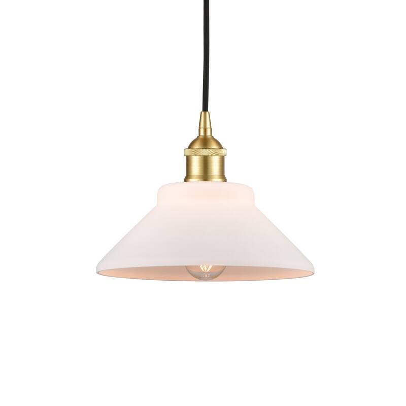 Innovations Lighting 616-1P-8-8 Orwell Pendant Orwell 8" Wide Mini - Satin Gold / Matte White